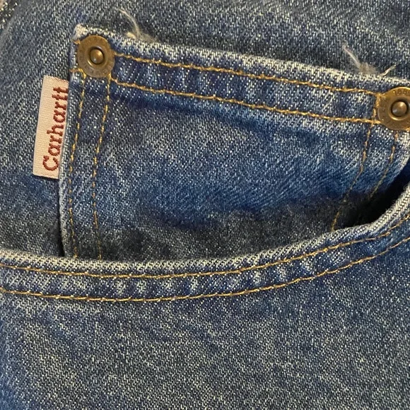 Carhartt Men’s Relaxed Fit Blue Denim Jeans 38 x 31 - Picture 5 of 7